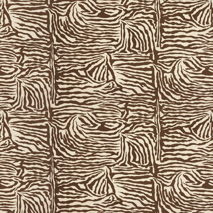 Brunschwig & Fils Ashanti Linen And Cotton Print Brown Fabric Sample BR-79770.874.0