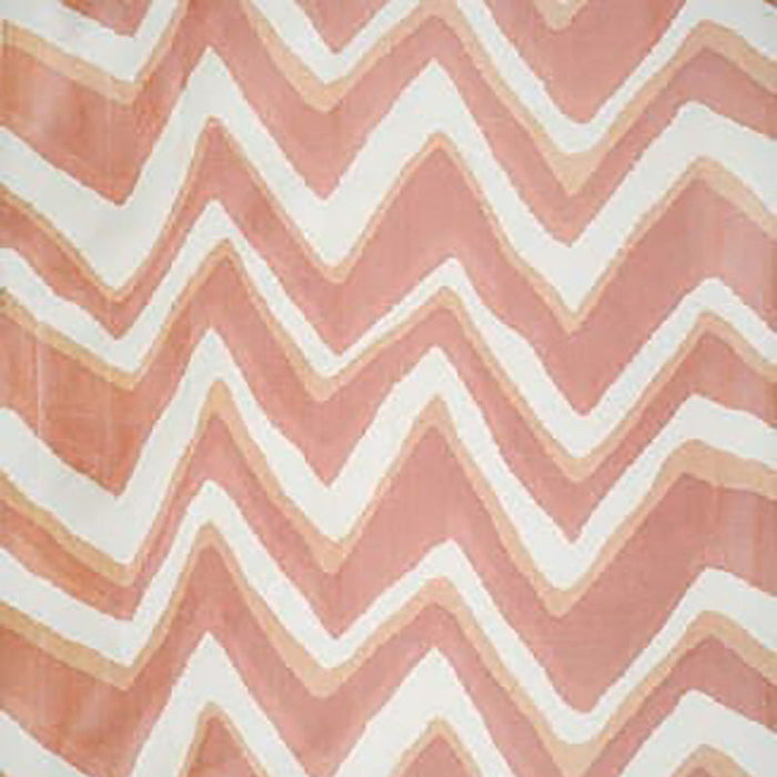 Brunschwig & Fils Chevron Bar Silk Warp Print Coral Fabric Sample BR-79785.634.0