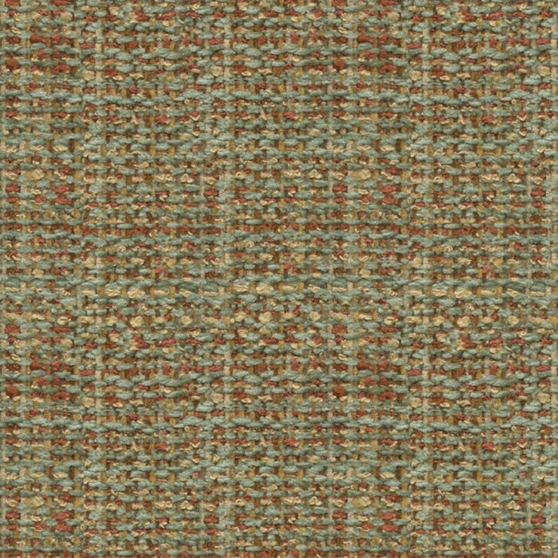 Brunschwig & Fils Boucle Texture Jade/Coral Fabric Sample BR-800041.M41.0