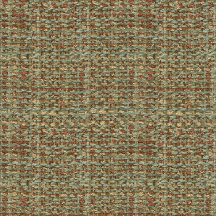 Brunschwig & Fils Boucle Texture Jade/Coral Fabric Sample BR-800041.M41.0