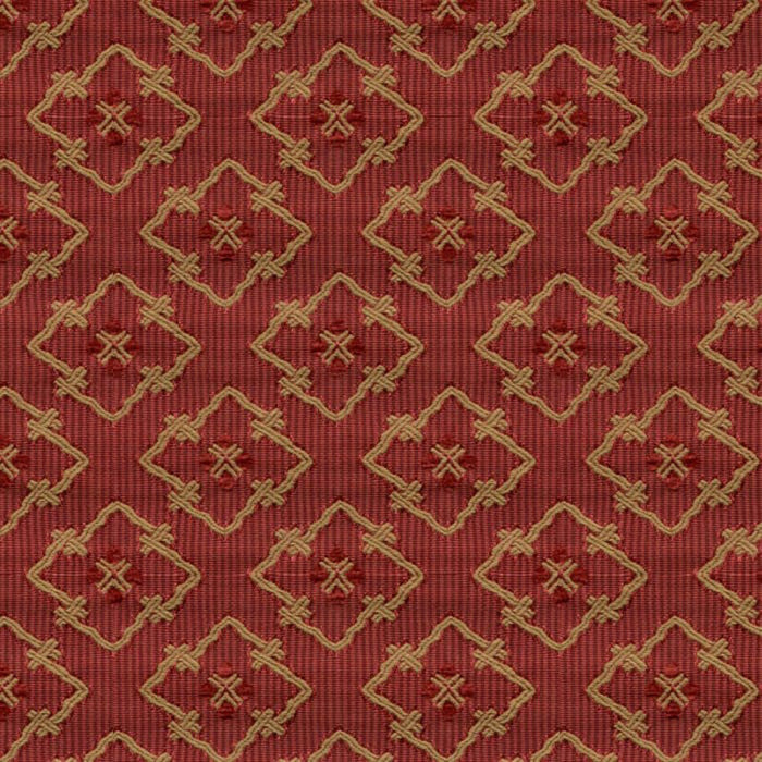 Brunschwig & Fils Creek Figured Woven Red Fabric Sample BR-89709.166.0