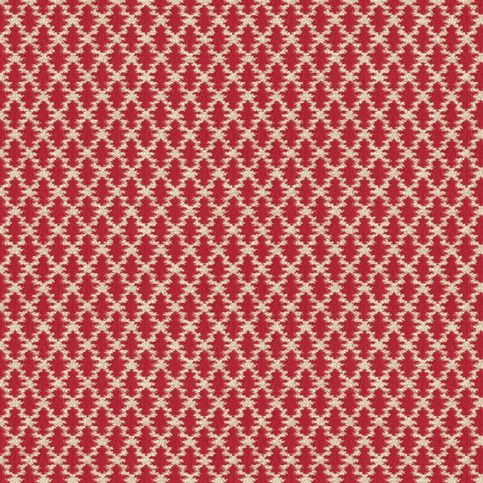 Brunschwig & Fils Diamond Lattice Figured Texture Poppy Fabric Sample BR-89739.143.0