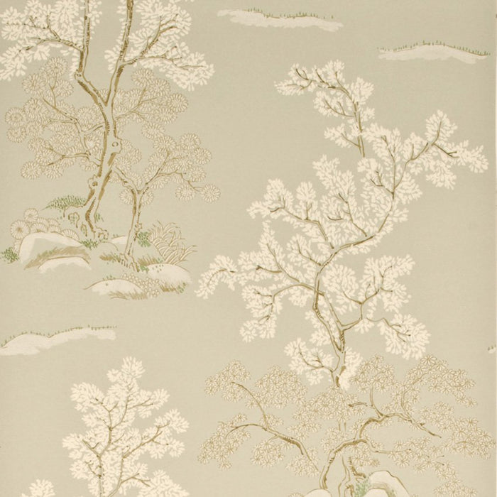 GP & J Baker Oriental Tree Pale Aqua Wallpaper Sample BW45001.6.0