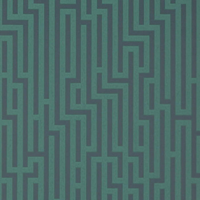 GP & J Baker Fretwork Indigo/Teal Wallpaper Sample BW45007.9.0