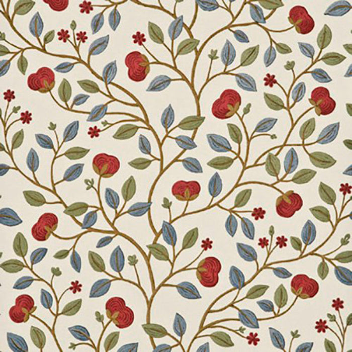 GP & J Baker Medlar Blue/Red Wallpaper Sample BW45025.4.0