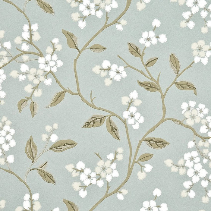 GP & J Baker Apple Blossom Aqua/Gilver Wallpaper Sample BW45039.2.0