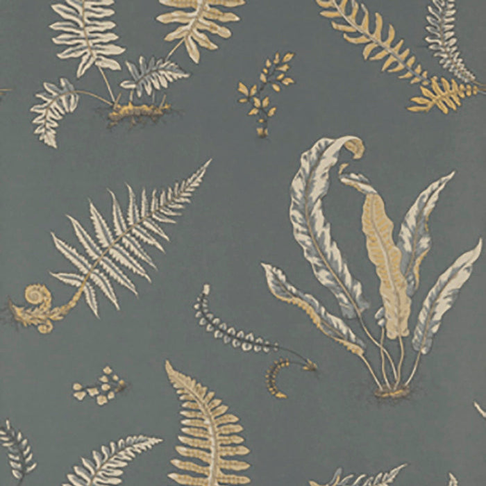 GP & J Baker Ferns Charcoal/Bronze Wallpaper Sample BW45044.6.0