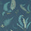 GP & J Baker Ferns Indigo/Teal Wallpaper Sample BW45044.9.0