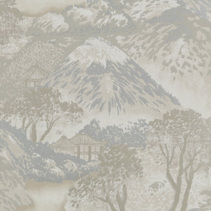 GP & J Baker Edo Ivory/Silver Wallpaper Sample BW45073.1.0