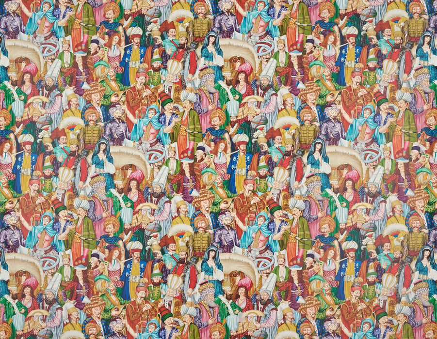 Pierre Frey La Foule Persane Multicolore Wallpaper Sample FP630001