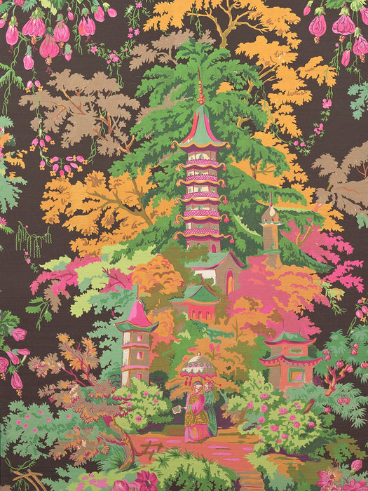 Pierre Frey Jardins Japonais Nuit Wallpaper Sample FP965002