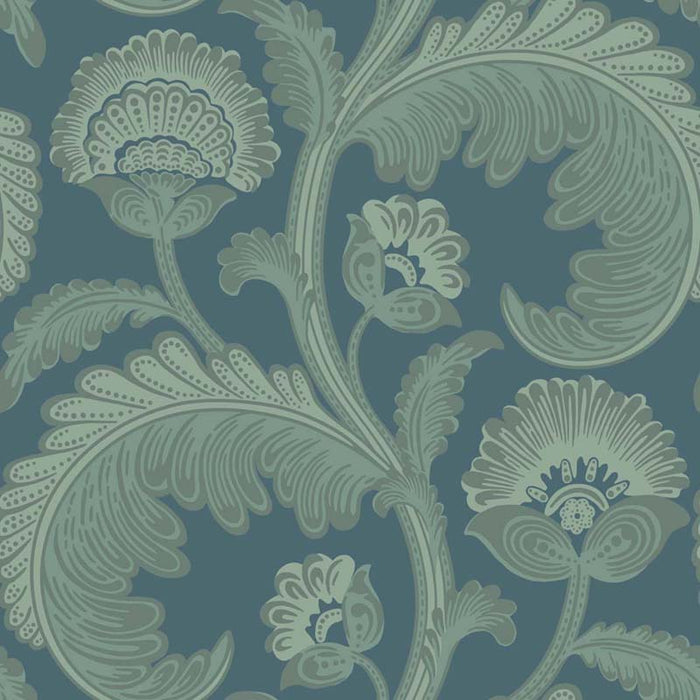 Cole & Son Fanfare Flock Dk Egg/Pet Wallpaper Sample 116/7026.CS.0