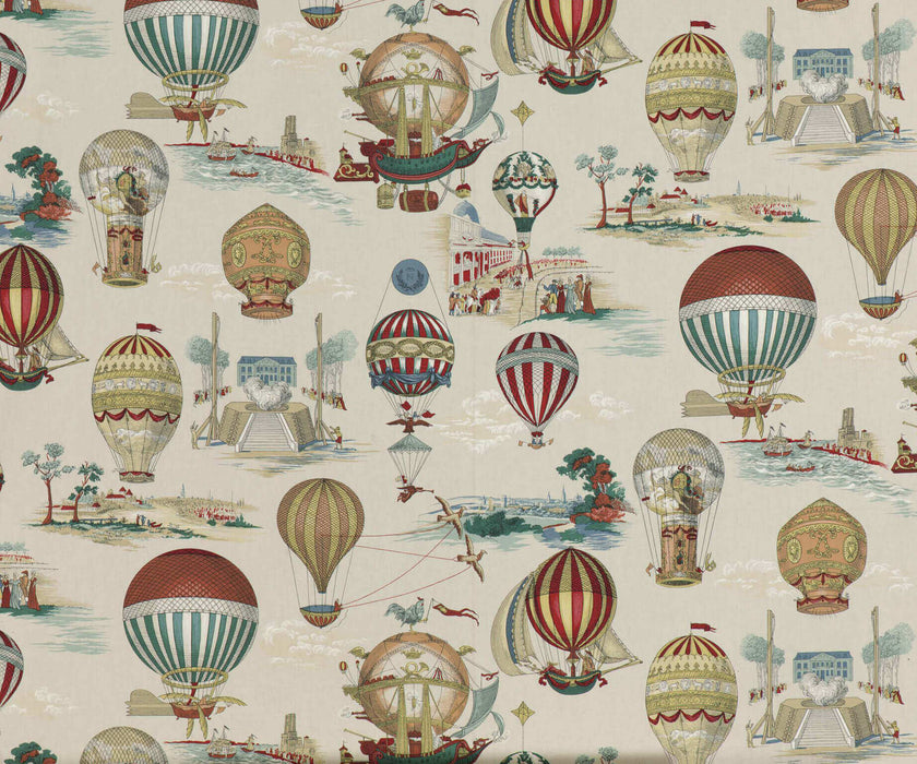 Pierre Frey Les Aeronefs Creme Fabric Sample F2134002