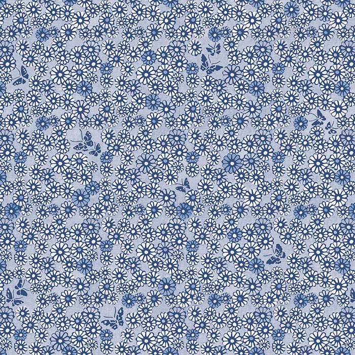 Galbraith & Paul Daisy Navy Wallpaper Sample