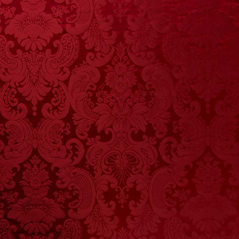 Marvic Textiles Damask Vittorio Red Fabric 5010-3