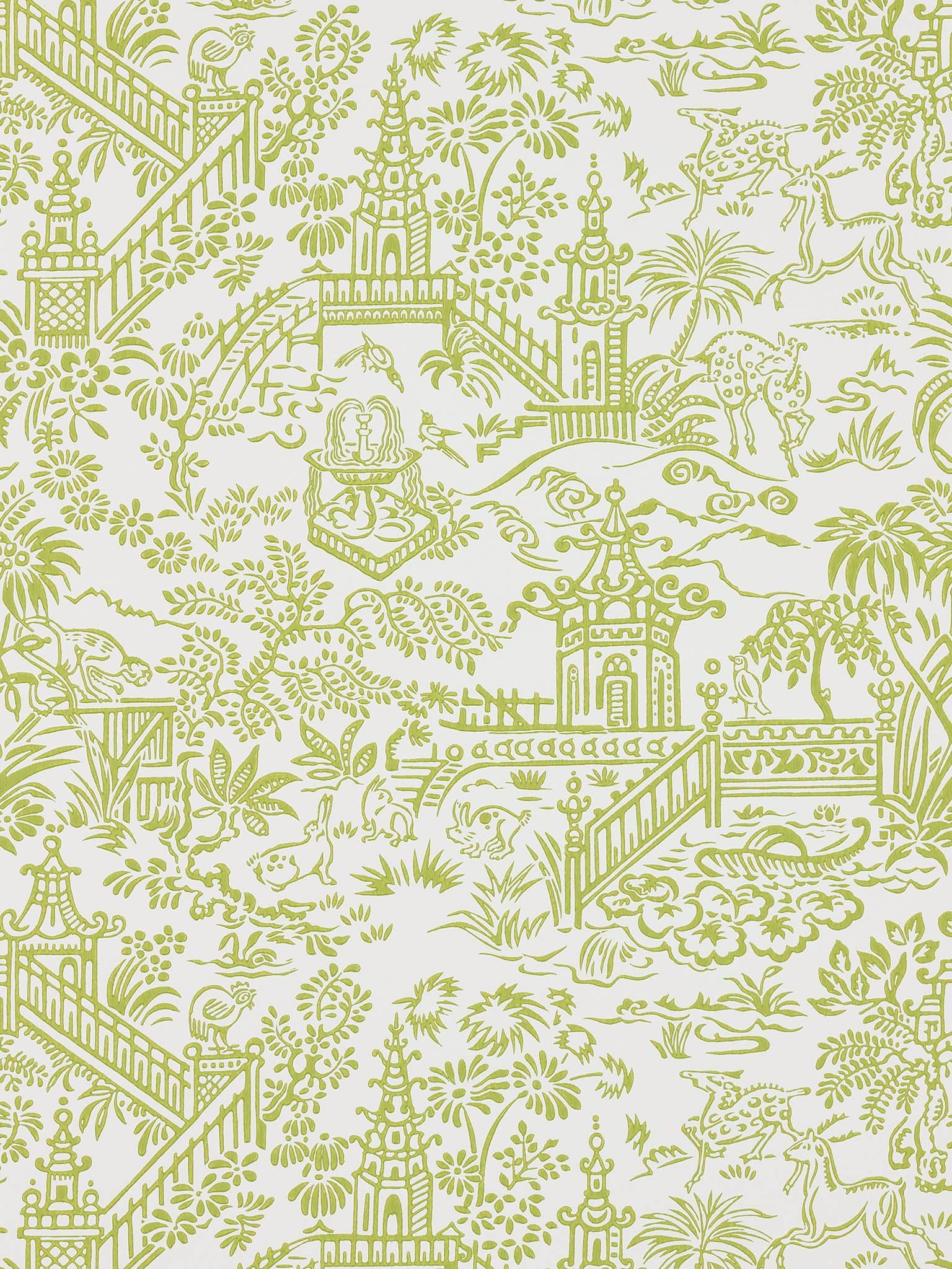 Pierre Frey Les Pagodes Granny Wallpaper Sample FP761003