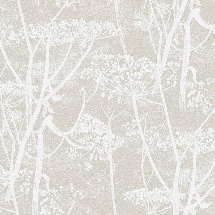 Cole & Son Cow Parsley Wht Taupe Fabric Sample F111/5019.CS.0