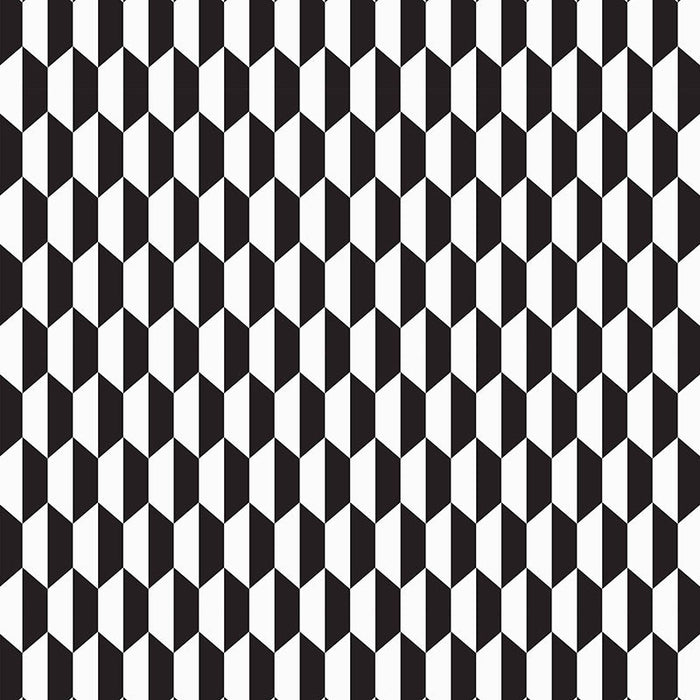 Cole & Son Tile Blk Wht Fabric Sample F111/9034.CS.0