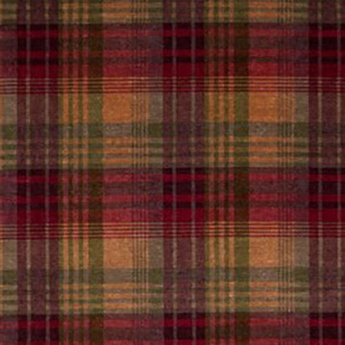 Mulberry Home Velvet Ancient Tartan Plum Fabric Sample FD274.H113.0