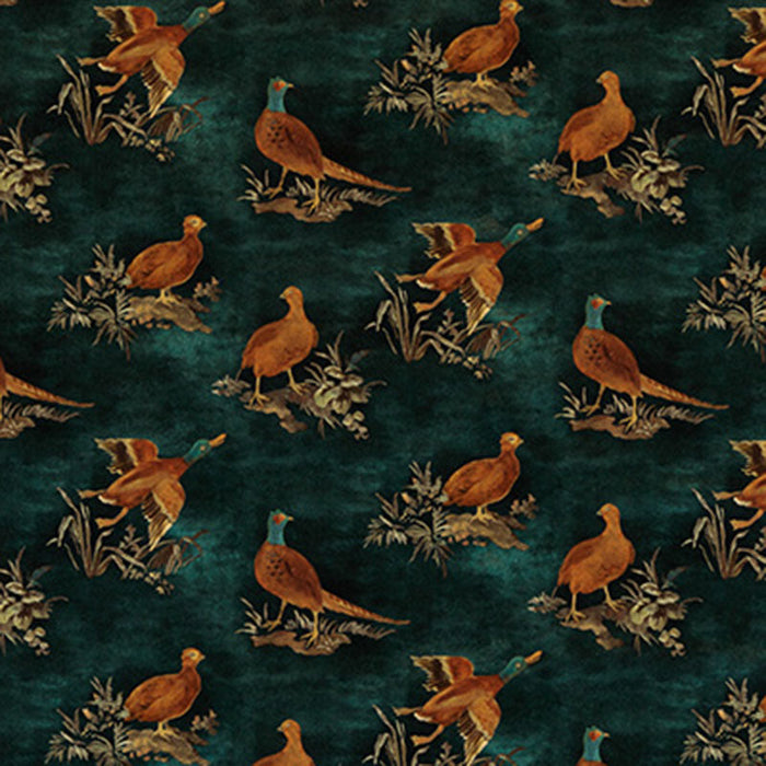 Mulberry Home Game Show Teal Fabric Sample FD316.R122.0