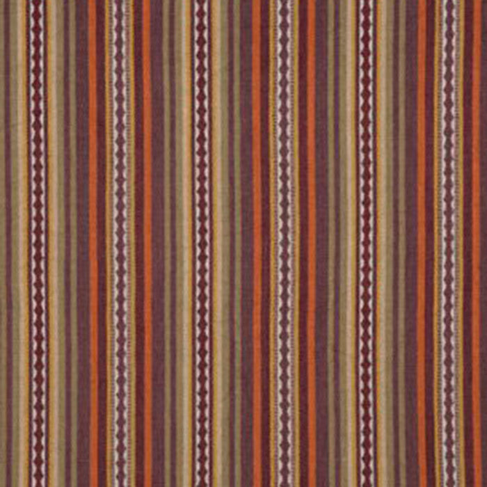 Mulberry Home Dalton Stripe Spice/Plum Fabric Sample FD731.V54.0