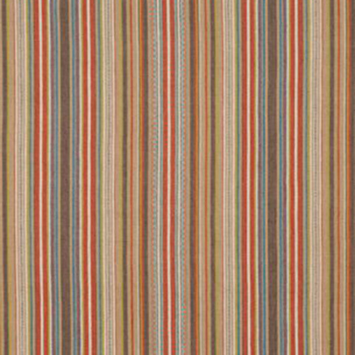 Mulberry Home Tapton Stripe Teal/Russet Fabric Sample FD735.R43.0