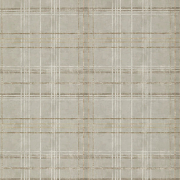 Mulberry Home Shetland Plaid Woodsmoke Wallpaper Sample FG086.A15.0