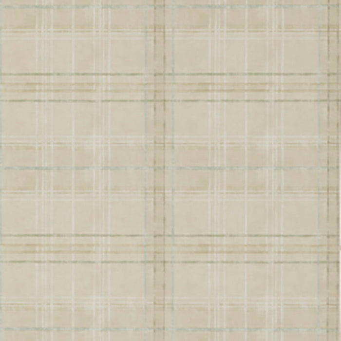 Mulberry Home Shetland Plaid Stone Wallpaper Sample FG086.K102.0