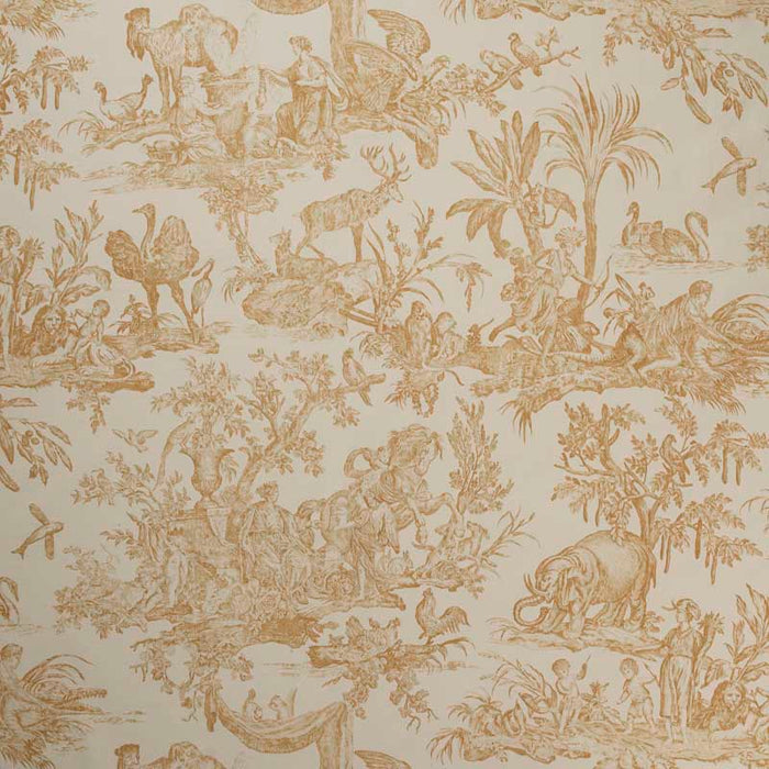 Marvic Textiles Four Continents Toile Saffron Fabric Sample 6218-1