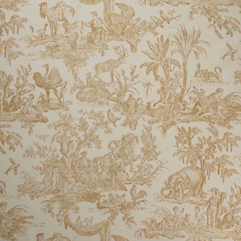 Marvic Textiles Four Continents Toile Saffron Fabric 6218-1