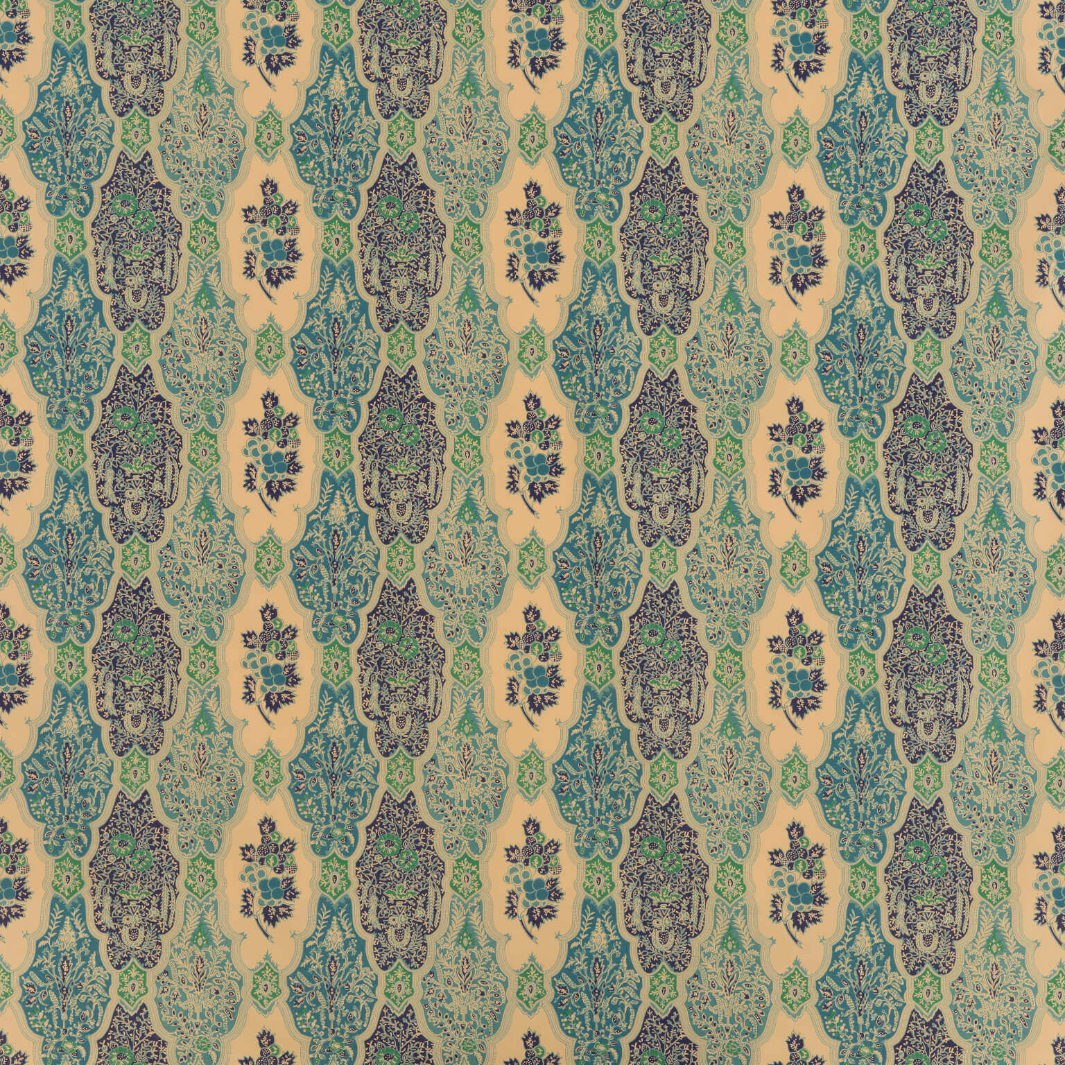 Le Manach Batik Raisin Vert Fabric L3673101