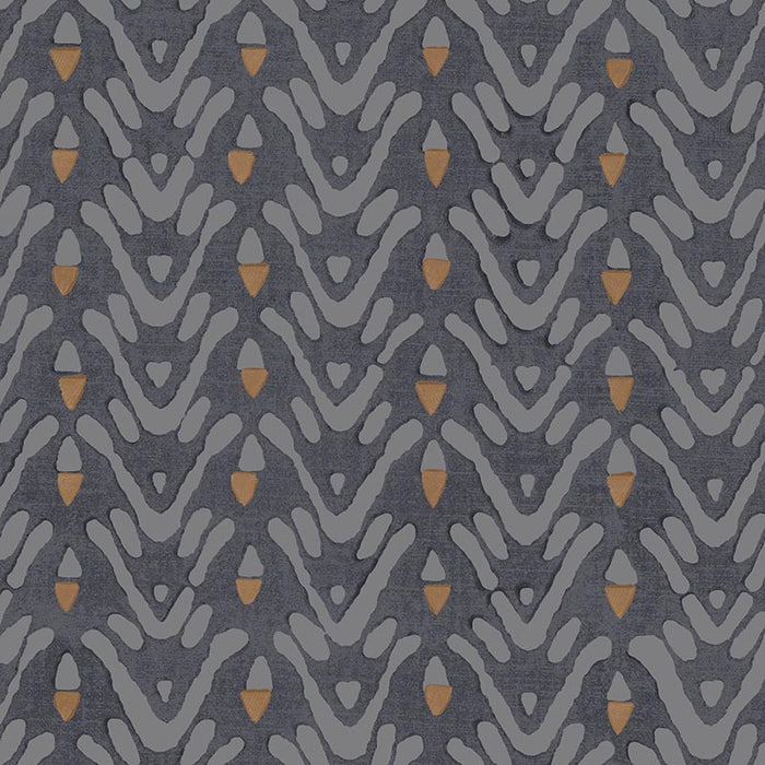 Galbraith & Paul Bell Flower Carbon Wallpaper Sample