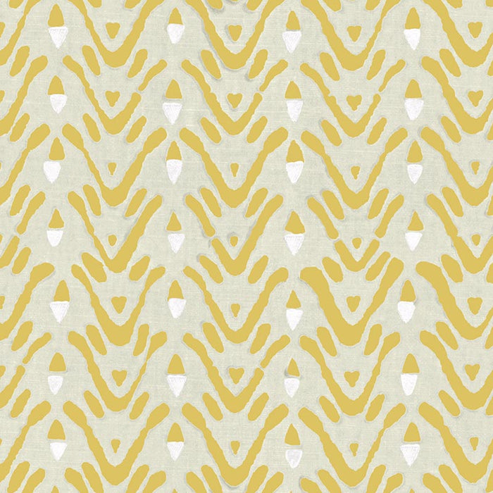 Galbraith & Paul Bell Flower Ochre Wallpaper Sample