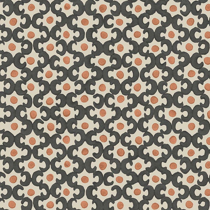 Galbraith & Paul Lattice Black/ Light Clay Wallpaper