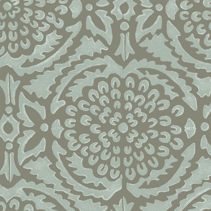 Galbraith & Paul Pomegranate Charcoal/ Robin''s Egg Wallpaper Sample