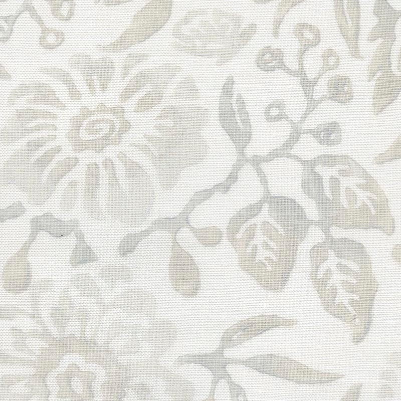 Galbraith & Paul Primitive Flower Alabaster Fabric Sample