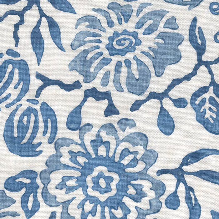 Galbraith & Paul Primitive Flower Periwinkle Fabric