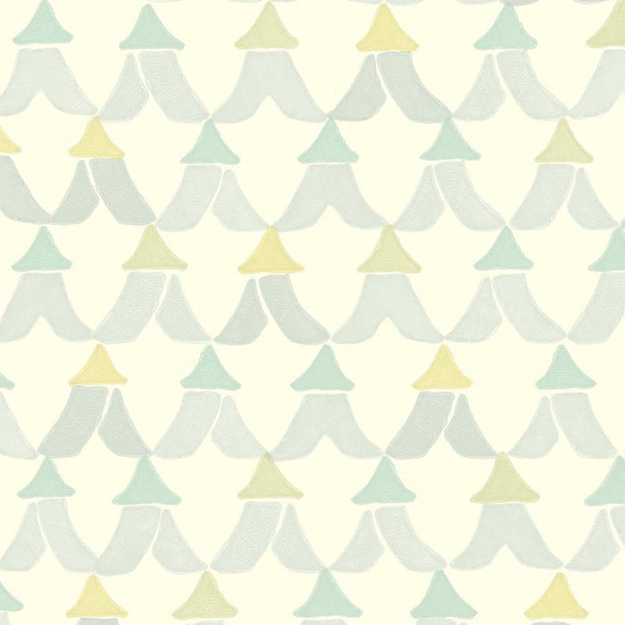 Galbraith & Paul Tents Light Robin''s Egg/ Multi Wallpaper Sample