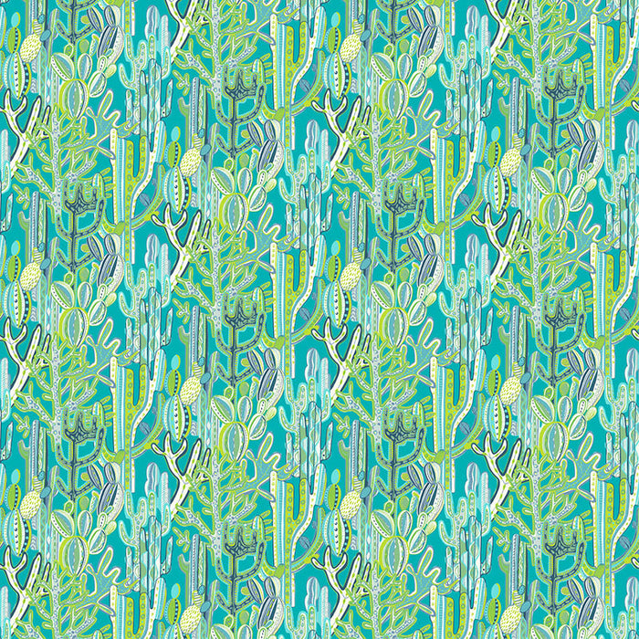 Gaston Y Daniela Cactus Azul/Verde Fabric Sample GDT5491.001.0