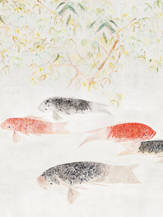 Pierre Frey Les Carpes Argent Wallpaper Sample FP911001