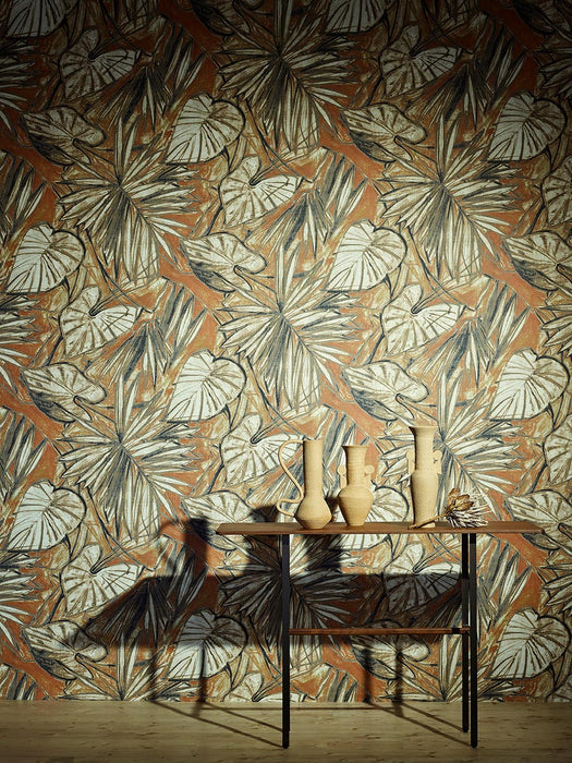 Pierre Frey Water Lily Vegetal Wallpaper Sample FP842002