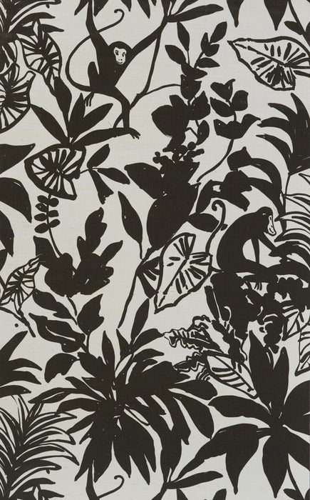 Pierre Frey Happy Monkey Noir Wallpaper FP495001