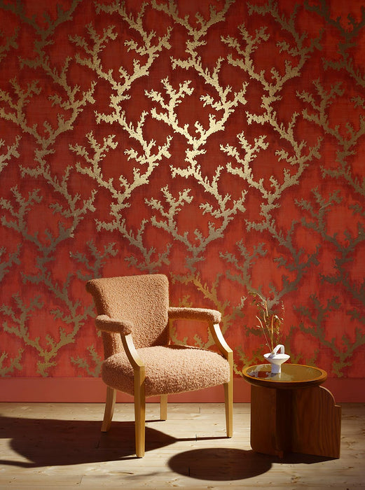 Pierre Frey Corail Magique Peche Wallpaper Sample FP864003