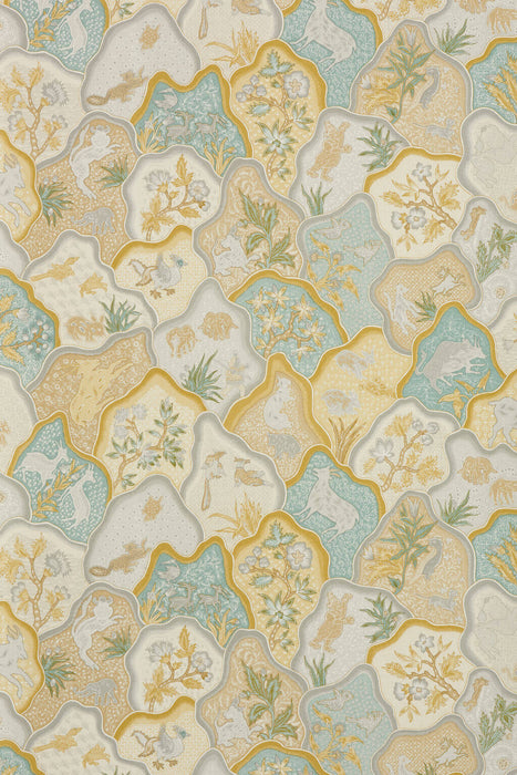 Braquenie Toile Des Indes Jaune Wallpaper Sample BP336001