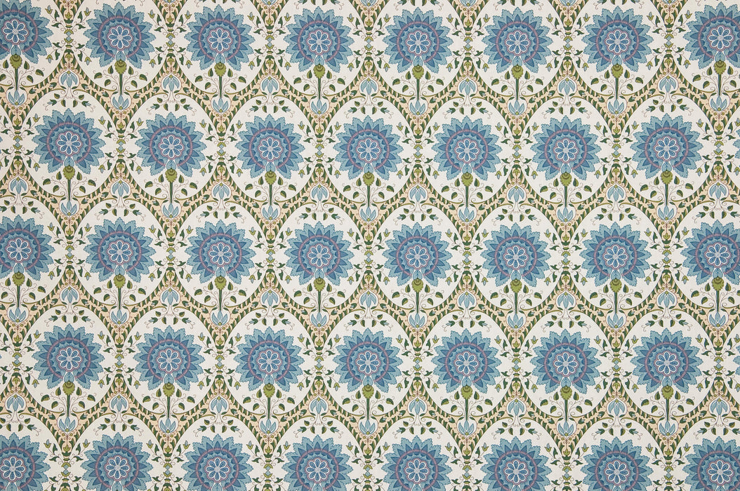 Braquenie Tajmahal Bleu Vert Fabric B1853004