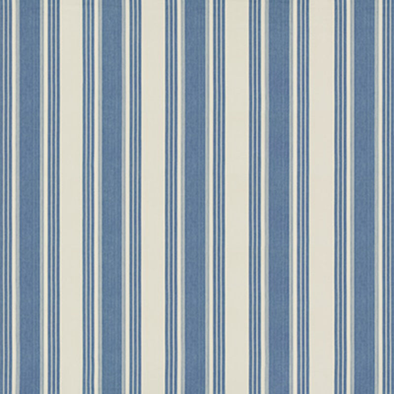 Brunschwig & Fils Colmar Stripe French Blue Fabric Sample 8019110.15.0