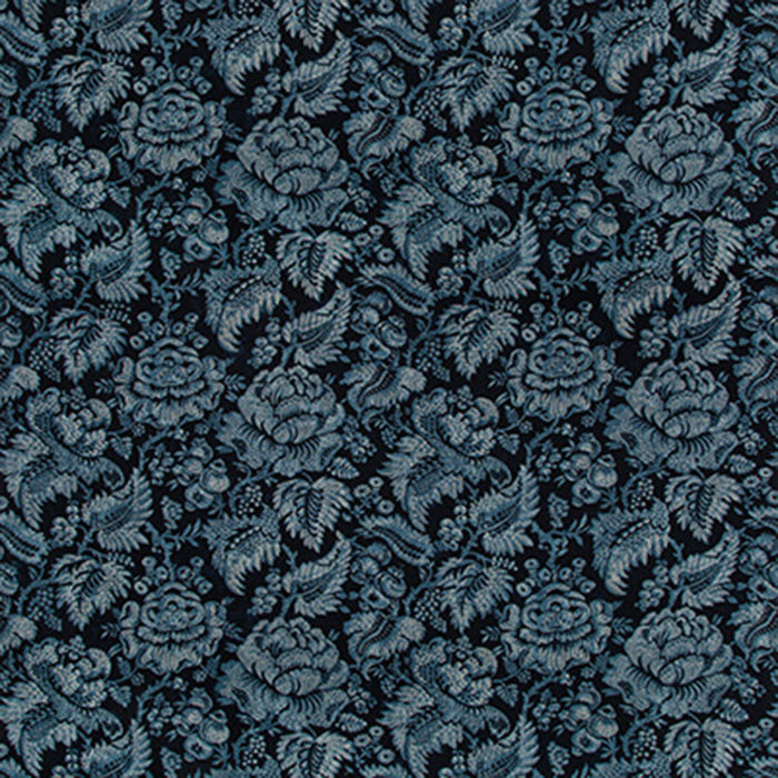 Brunschwig & Fils Wesserling Print Indigo Fabric 8019125.50.0