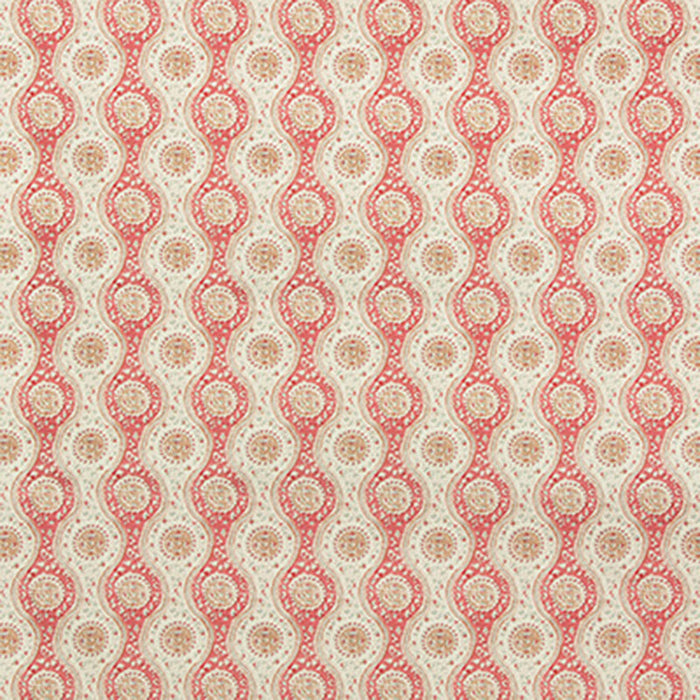 Brunschwig & Fils Nadari Print Red/Beige Fabric Sample 8019129.196.0