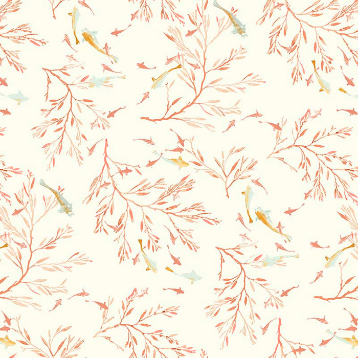 Galbraith & Paul Koi Pond Coral Wallpaper Sample