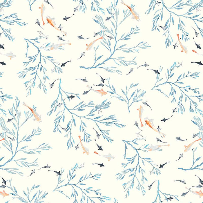 Galbraith & Paul Koi Pond Indigo Wallpaper Sample